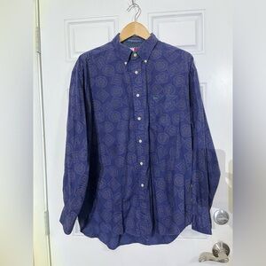 2/$40 Vintage Tommy Hilfiger Button-Down Shirt XL Geometric Print 100% Cotton